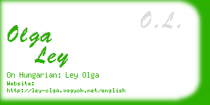 olga ley business card